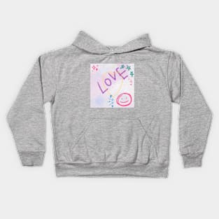 scribbles in the sky,doodle drawn in the sky,love Kids Hoodie